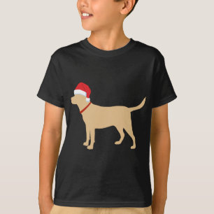 Gul lab Santa Hat Cute Labrador jul T Shirt