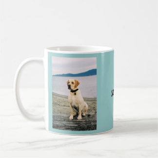 Gul lab strand kaffemugg