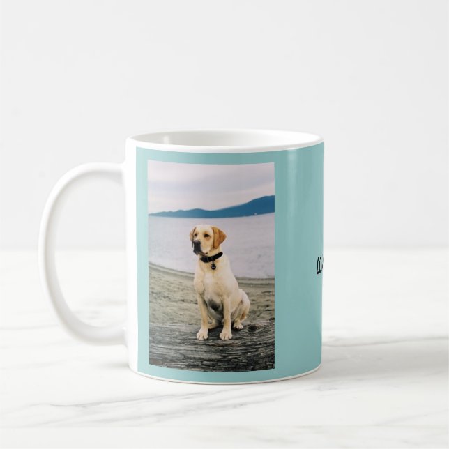 Gul lab strand kaffemugg (Vänster)