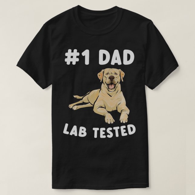 Gul lab Testad Gult Labrador Retriever Pappa T Shirt (Design framsida)