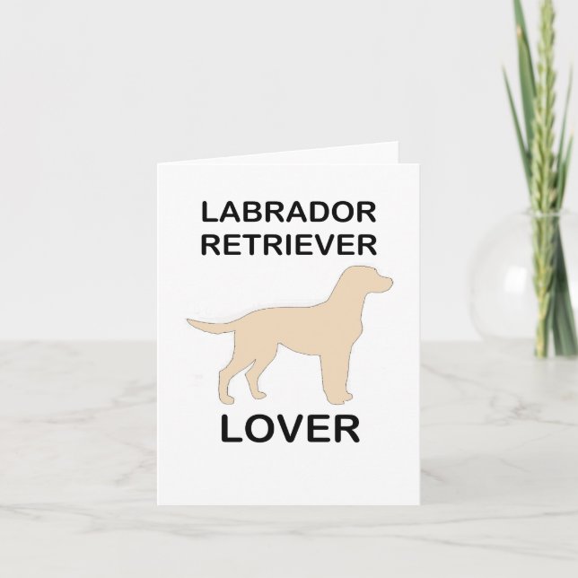 gul labrador älskare kort (Framsida)