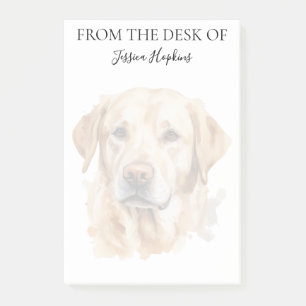 Gul Labrador Älskare Monogrammerad Hund Post-it Block