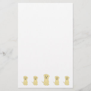 Gul Labrador Hund Design Brevpapper