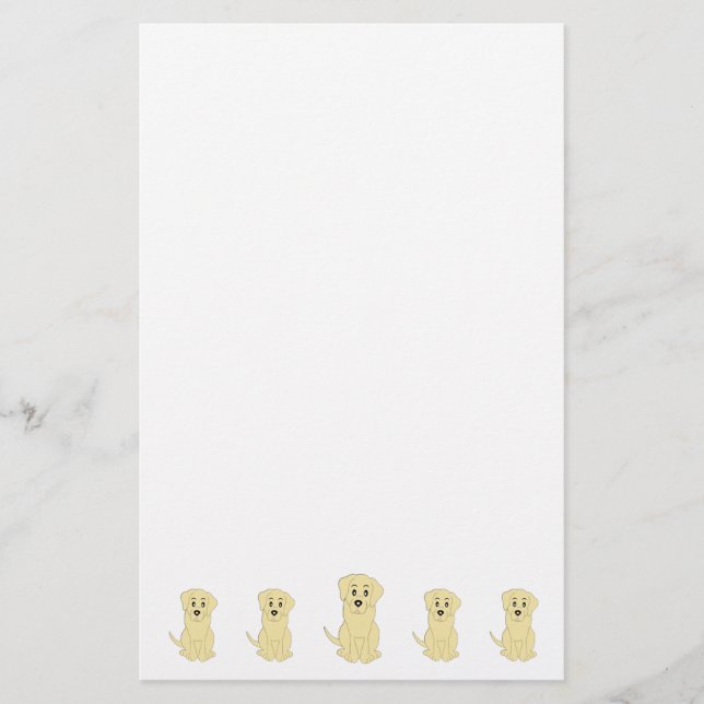 Gul Labrador Hund Design Brevpapper (Framsida)