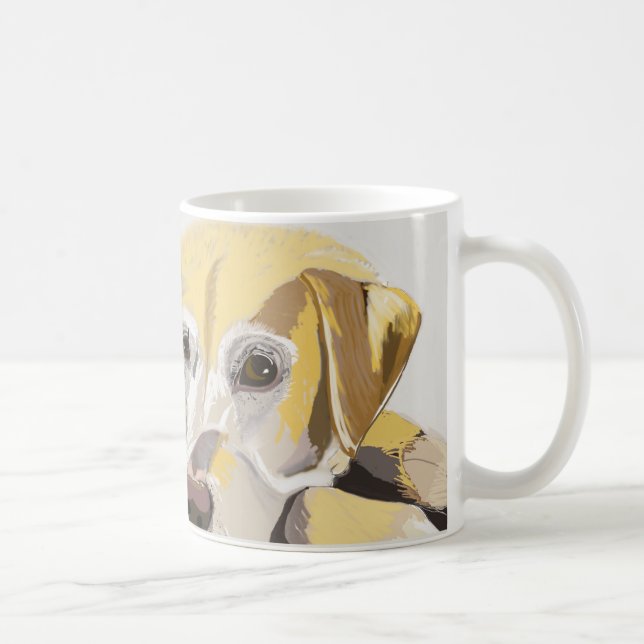 Gul Labrador Kaffemugg (Höger)