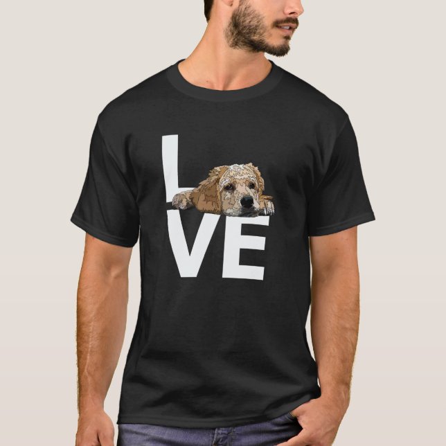 Gul Labrador Kärlek Retriever Valp Gul Lab T Shirt (Framsida)