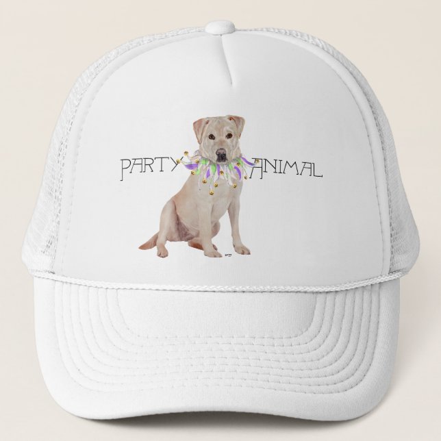 Gul Labrador Retriever-fest Truckerkeps (Framsida)