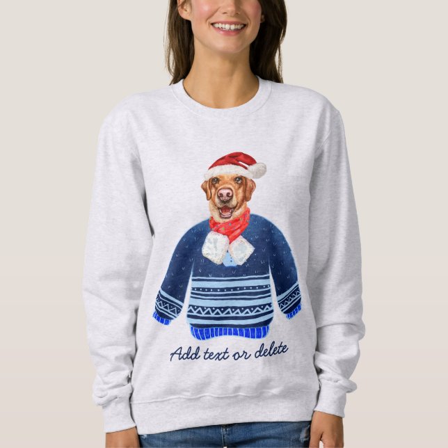 Gul Labrador Retriever Ful Jul Hund Mamma T Shirt (Framsida)