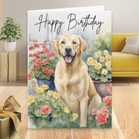 Gul Labrador Retriever Hund Bild Födelsedag