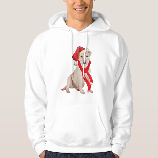 Gul Labrador Retriever Jul Sweatshirt Med Luva (Framsida)