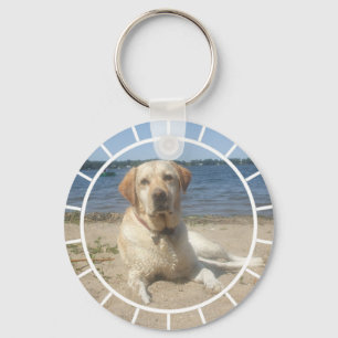 Gul Labrador Retriever Keychain Nyckelring