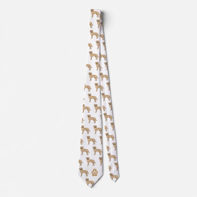 Gul Labrador Retriever Mönster Anpassad Monogram Slips (Framsida)