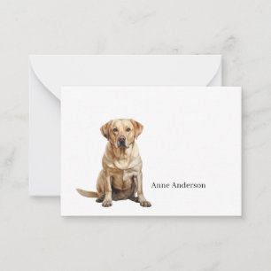 Gul Labrador Retriever Notkort Anteckningskort