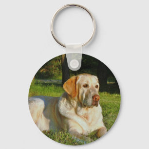 Gul Labrador Retriever Nyckelring