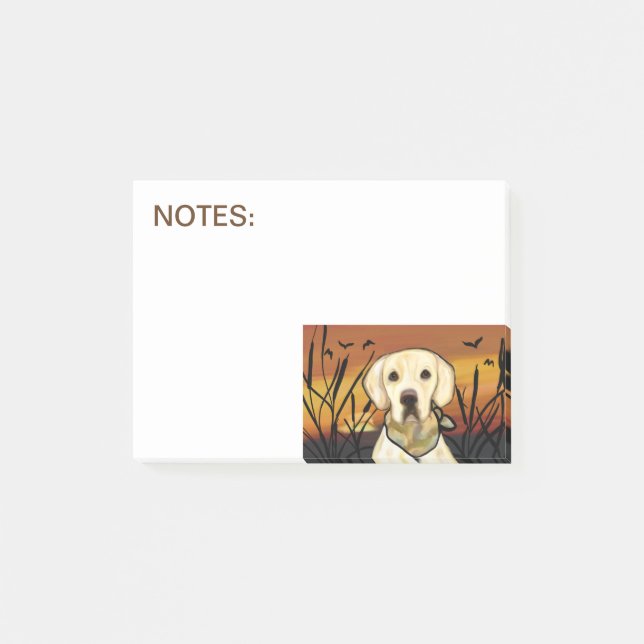 GUL LABRADOR RETRIEVER POST-IT BLOCK (Framsida)