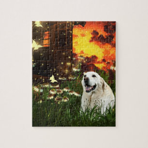 Gul labrador retriever pussel