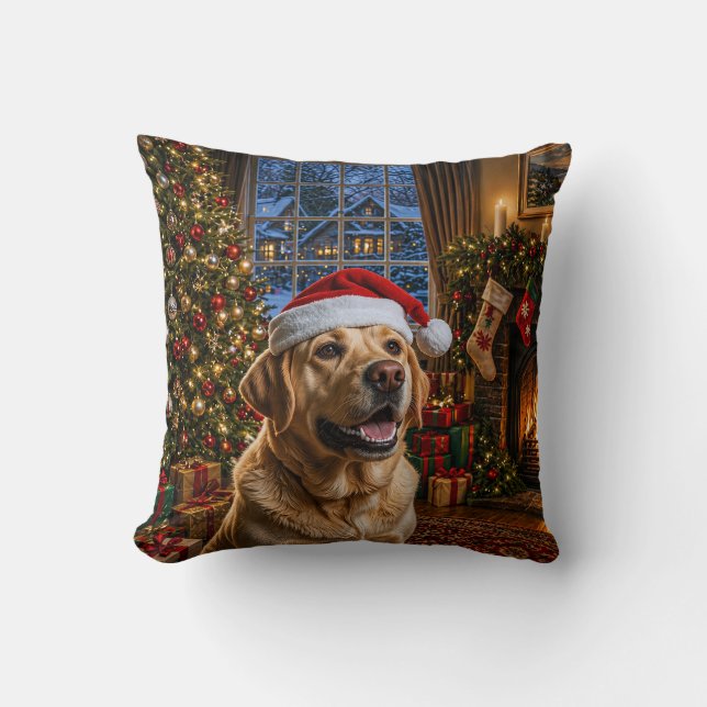 Gul Labrador Retriever Semester  Kudde (Framsida)