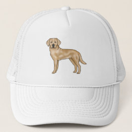 Gul Labrador Retriever Söt Tecknad Lab Hund Keps
