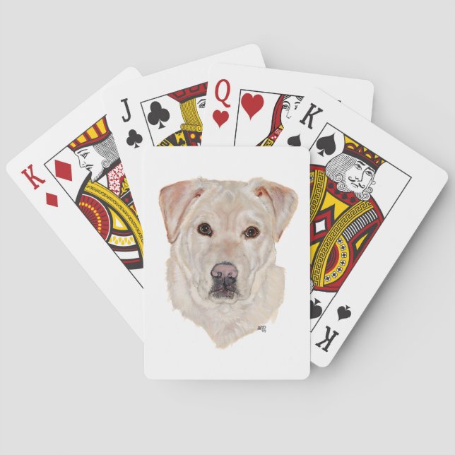 Gul Labrador Retriever Spel Kort (Baksidan)