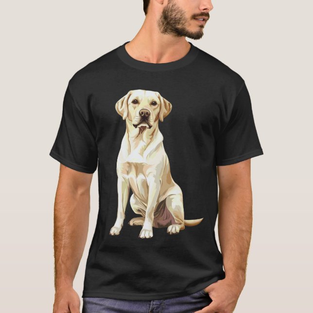 Gul Labrador Retriever T Shirt (Framsida)