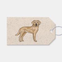 Gul Labrador Retriever Tecknad Lab Hund Beige