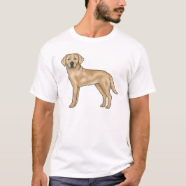 Gul Labrador Retriever Tecknad Lab Hund Konst T Shirt