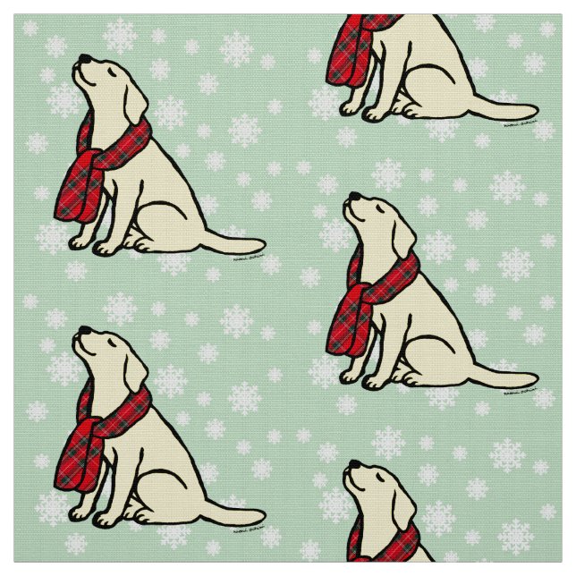 Gul Labrador TartanScarf Tyg (Prov)