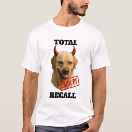 Gul Labrador 'TOTAL BRIST PÅ MINNE' T-shirt