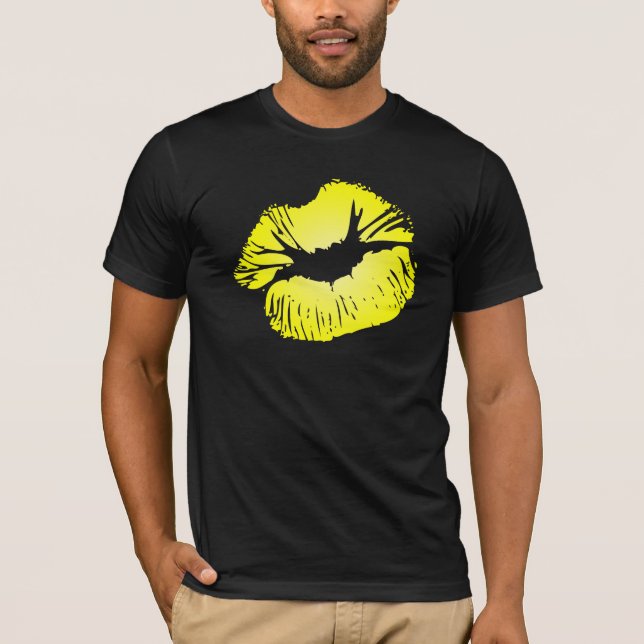 Gul läppar tee shirt (Framsida)