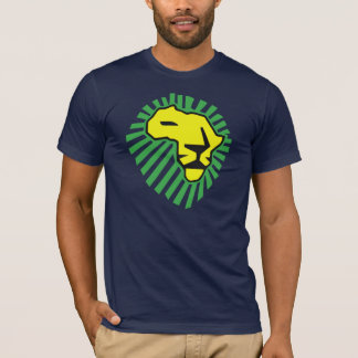 Gul lejon grön Mane denna Time för afrikaskjorta Tee