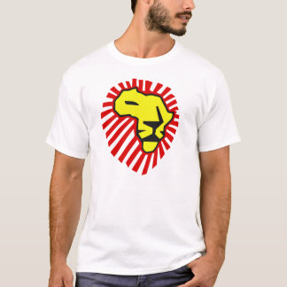 Gul lejon röd Mane denna Time för afrikaskjorta T Shirt