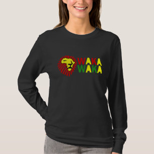 Gul lejon röd ManeWaka Waka skjorta Tee Shirt