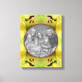 Gul lilja blomma ram Skapa ditt eget foto  Canvastryck