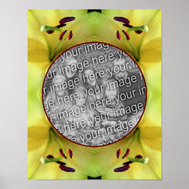 Gul lilja närbild Skapa ditt eget foto Poster (Framsidan)