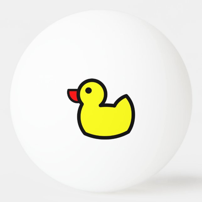 Gul lycklig Ducky PingPong boll (Framsidan)