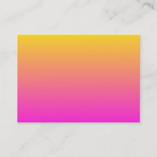 Gul Magenta Gradient Visitkort (Framsida)