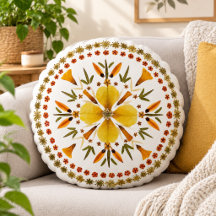 Gul Mandala Pressad Blomma Från Originalkonst