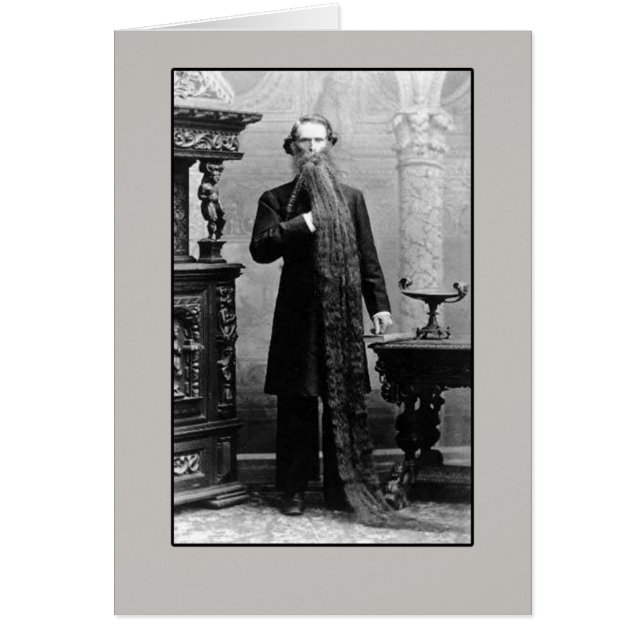 Gul med Long Beard Hälsningskort (Framsidan)