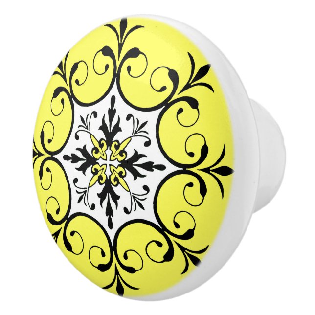 Gul medaljong knopp (Höger)