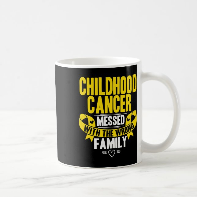 Gul medvetenhetsband Barncancer  Kaffemugg (Höger)