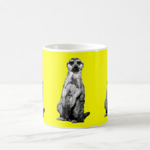Gul Meerkat kaffemugg