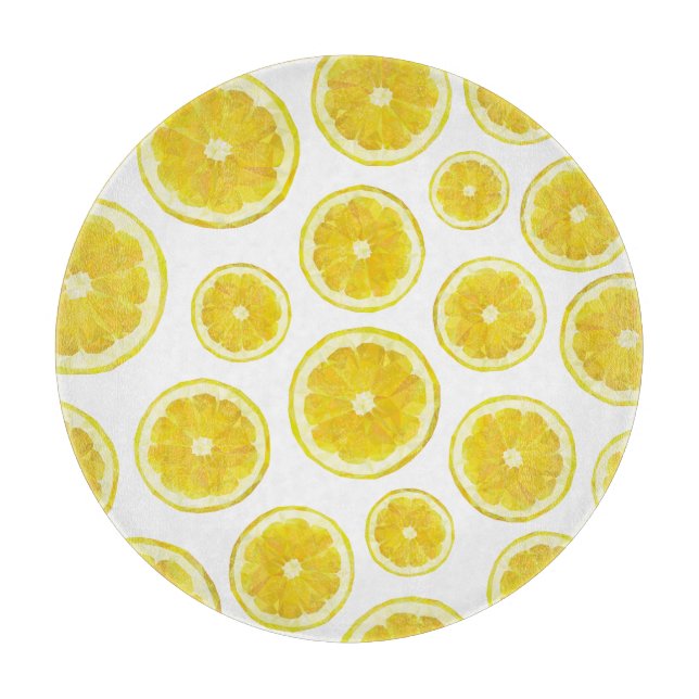 Gul modern skiva av citron färsk frukt (Framsidan)