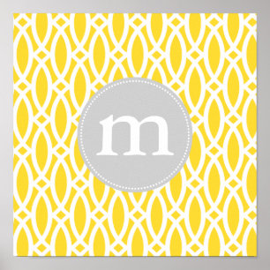 Gul modern spaljépersonlig för elegant poster