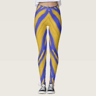 Gul Moln Vågor Reflektion Leggings