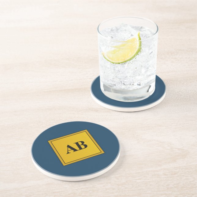 Gul monogramdesign underlägg (Sidan)