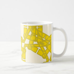 Gul mönstermugg kaffemugg