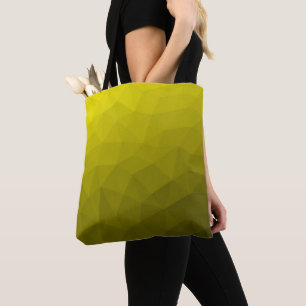 Gul mörk ombre gradient geometrisk nätmönster tygkasse