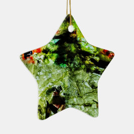 Gul mörk Ornament stjärna,Unik solig abstrakt 