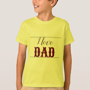 Gul Mörkröd pojke för barn T Shirt