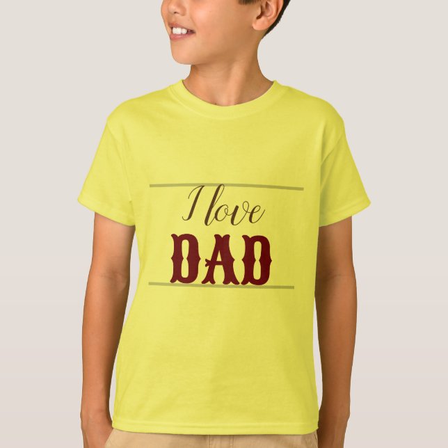 Gul Mörkröd pojke för barn T Shirt (Framsida)